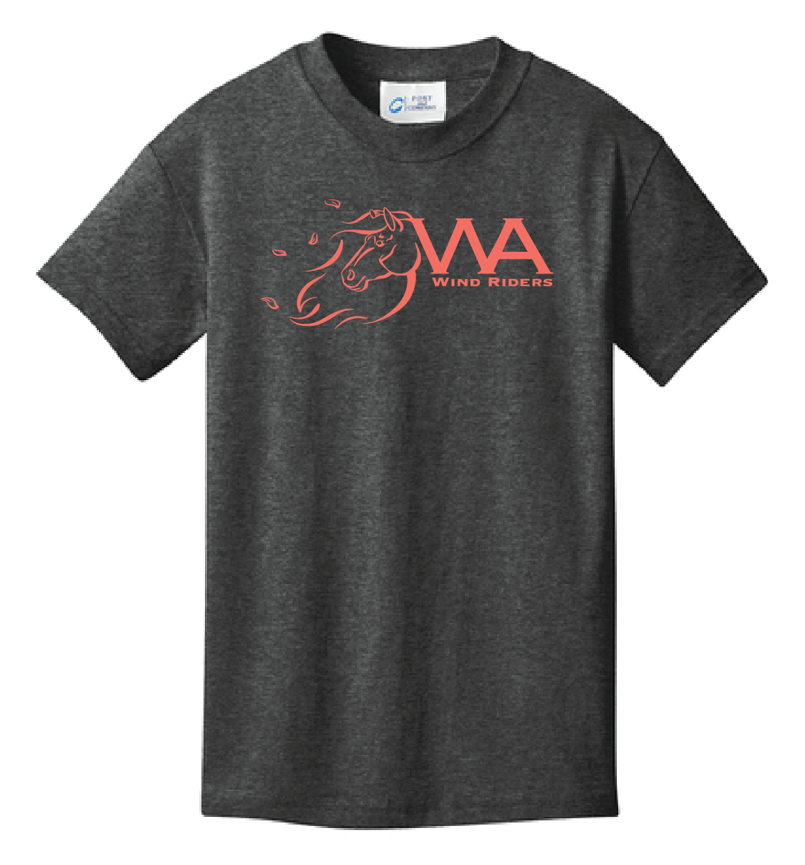 WIND RIDERS YOUTH TEE (CORAL LOGO)