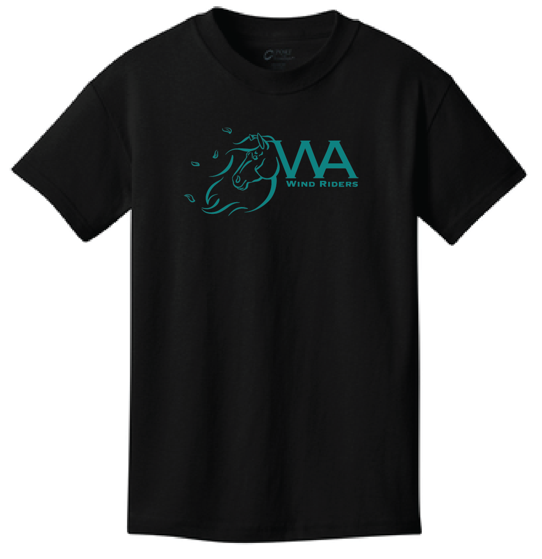 WIND RIDERS YOUTH TEE (TEAL LOGO)
