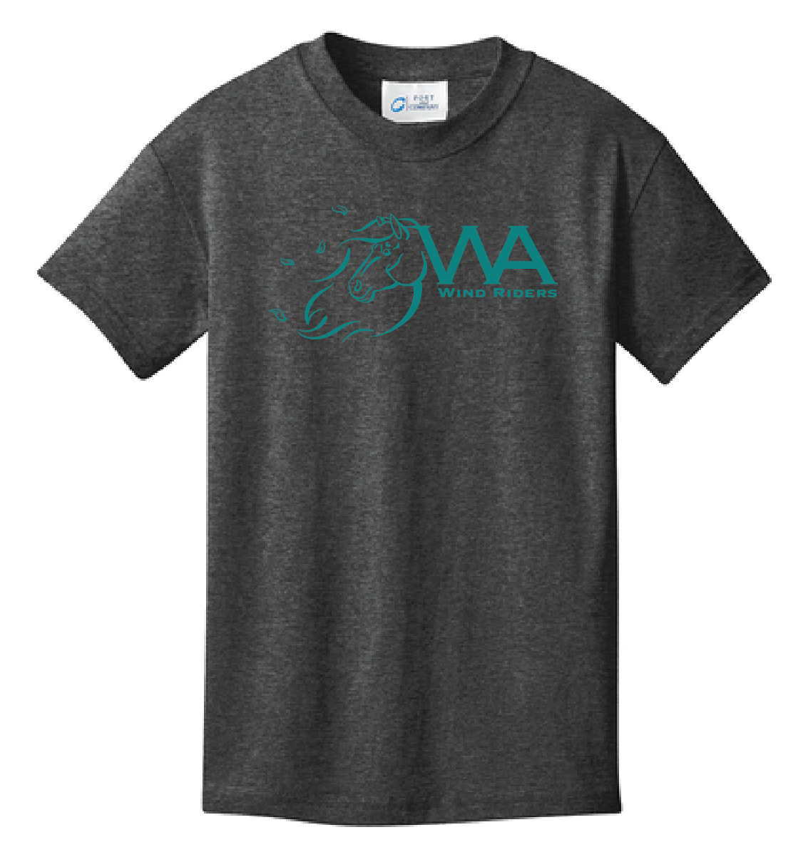 WIND RIDERS YOUTH TEE (TEAL LOGO)