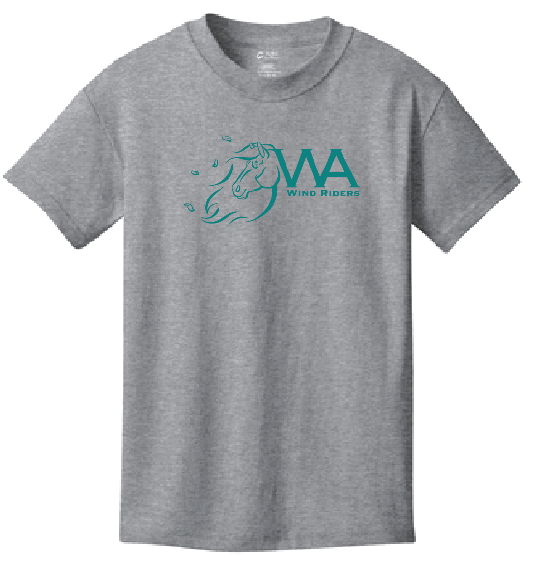 WIND RIDERS YOUTH TEE (TEAL LOGO)