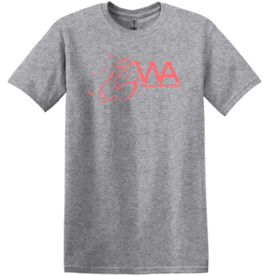 WIND RIDERS ADULT TEE (CORAL LOGO)