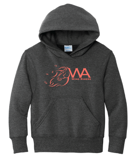WIND RIDERS YOUTH HOODIE (CORAL LOGO)