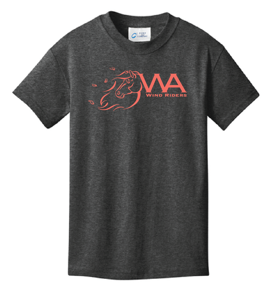 WIND RIDERS YOUTH TEE (CORAL LOGO)