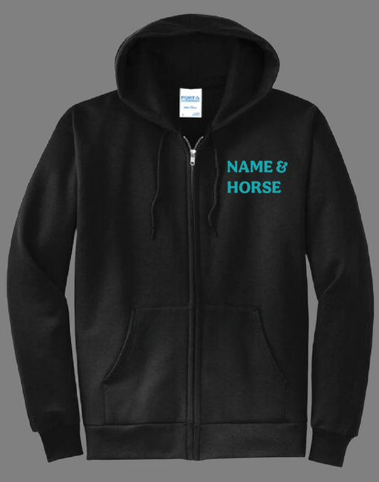 HORSEFEATHERS 4-H ADULT ZIP-UP HOODIE