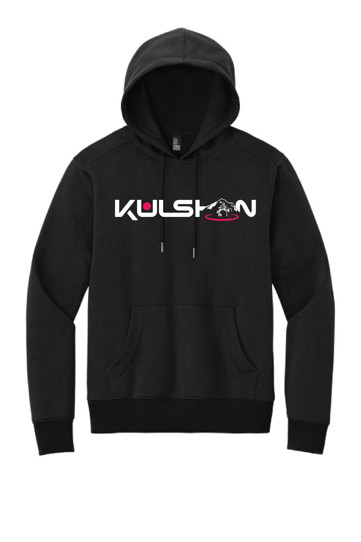 BLACK FLEECE HOODIE WITH kULSHAN WRESLTING LOGO 