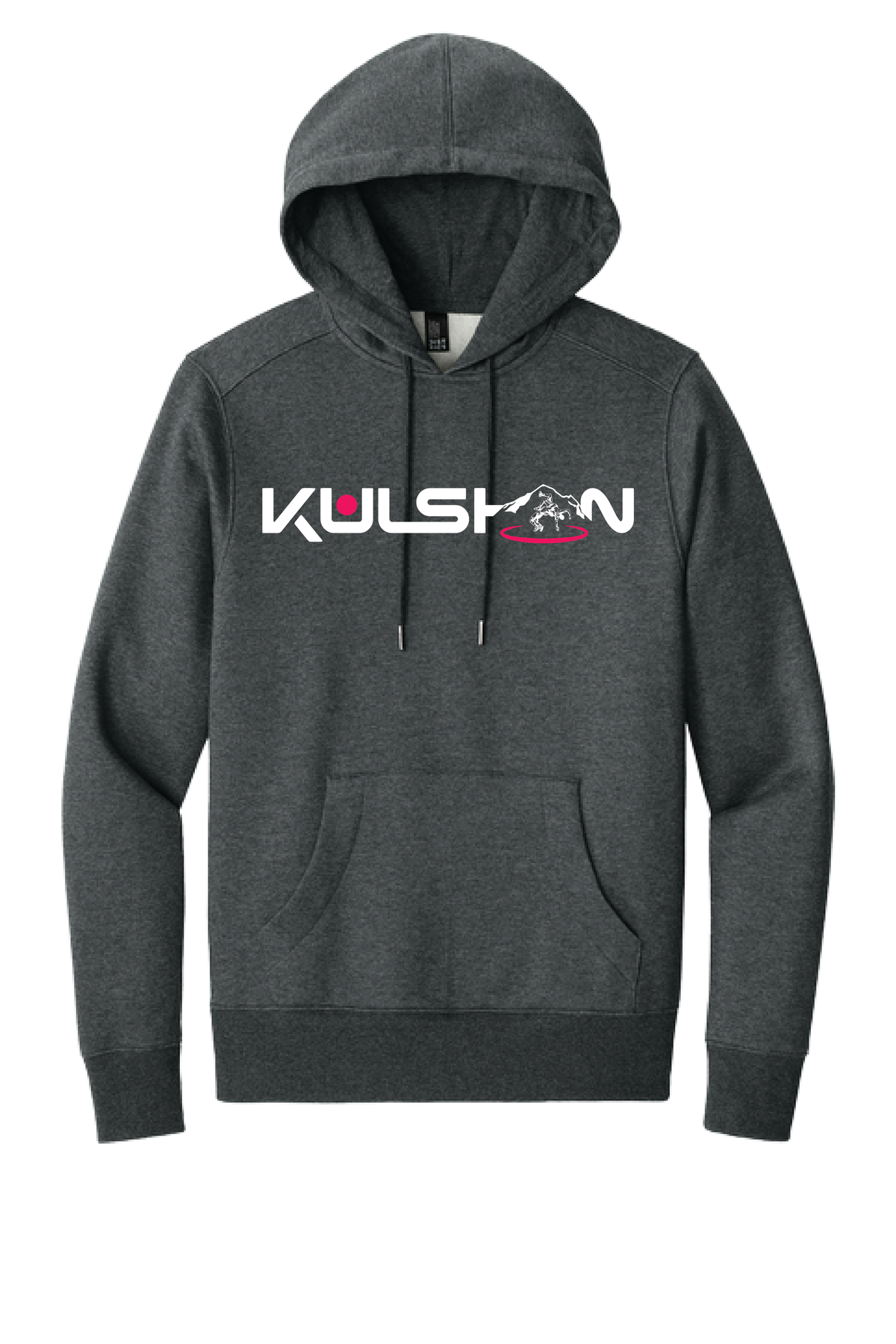 CHARCOAL GREY FLEECE HOODIE WITH KULSHAN WRESTLING HOODIE