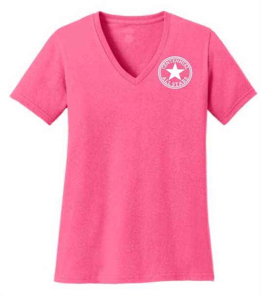 CENTENNIAL LADIES VNECK TEE