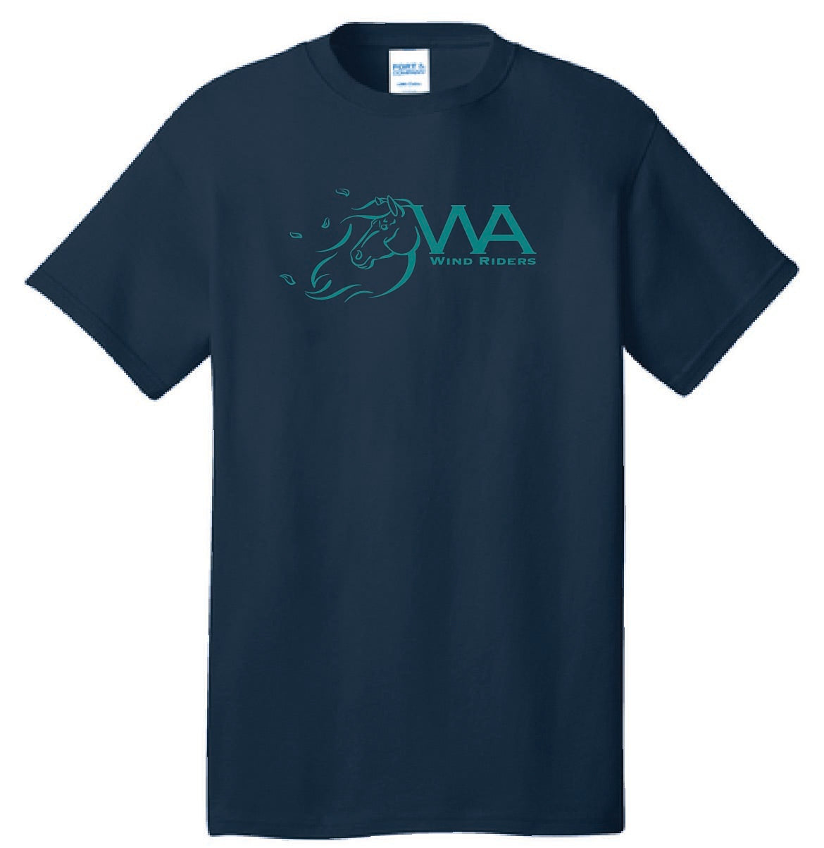 WIND RIDERS ADULT TEE (TEAL LOGO)