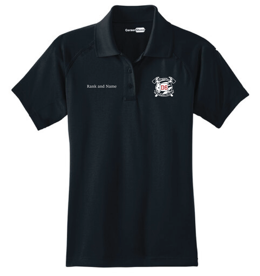 SCFD6 TACTICAL WOMEN'S POLO EMBROIDERED LOGO, RANK AND NAME